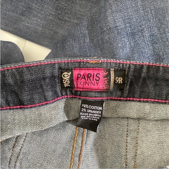 RSQ Paris Skinny Dark Wash Whiskered Jeans 9Rx31 - Picture 3 of 10